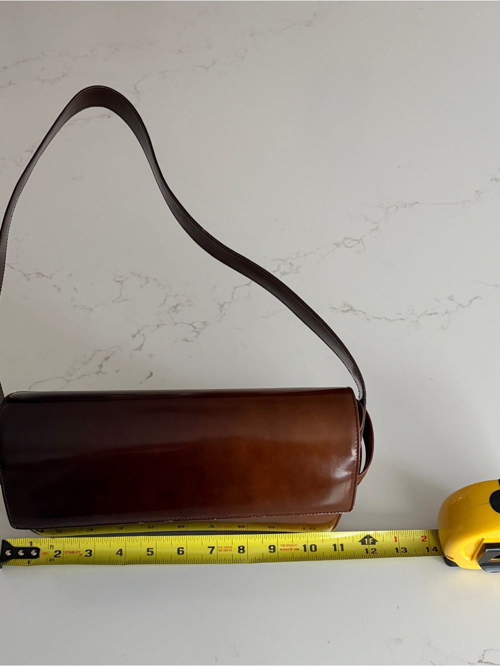 Vintage Salvatore Ferragamo Brown Ombré Leather Shoulder Bag - Picture 9 of 9